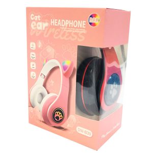 هدست گربه ای RGB مدل CAT EAR DW-B39 مشکی